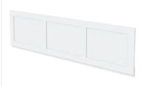 RRP £125. The Bath Co. Camberley white wooden straight bath front panel 1700mm