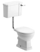 RRP £300. Whitechapel White Low Level Toilet with Soft Close Toilet Seat. Includes Pan, Low Level C