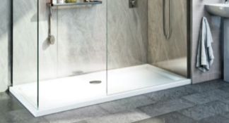 RRP £299. 1200 x 800mm Low Profile, Slip Resistant Shower Tray With Levelling Screws. Appears New u