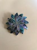 Abalone Shell set in Silver Brooch/Pendant