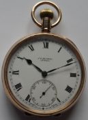 J.W. Benson 9ct Gold Vintage Pocket Watch.
