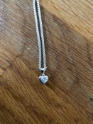 Beautiful heart shaped Diamond Pendant and chain.