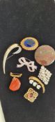 A Job Lot Of Vintage Costume Jewellery Brooches
