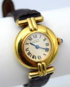 Cartier / Must de Vermeil - Lady's Gold-plated Wrist Watch