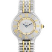 Cartier / Must 21 - Lady's Gold/Steel Wrist Watch