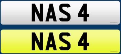 Private Registration Plate On Retention Certificate NAS 4 Can Read NASA