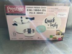 Prestige 8 Litre Aluminium Pressure Cooker. RRP £59.99 Grade U
