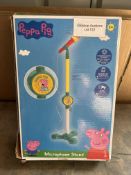 Peppa Pig Molded Microphone Stand. RRP £14.99 Grade U