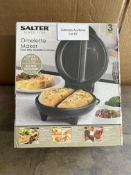 Salter EK2716 Non-Stick Omelette Maker, 750 W, Dual Plates. RRP £24.99 Grade U