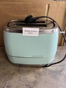 Beko Cosmopolis Toaster TAM8202T, Retro Duck Egg Teal Design. RRP £44.99 Grade U