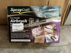 SPRAYCRAFT AIRBRUSH AND COMPRESSOR KIT . RRP £79.99 Grade U