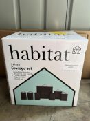 Habitat 7 Piece Carbon Steel Storage Set - Black. RRP £29.99 Grade U