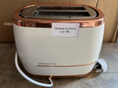 Beko White & Rose Gold Cosmopolis 2 Slot Toaster. RRP £39.95 Grade U