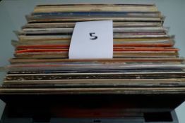 A collection of approx 73 vinyl records