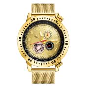Ltd Edition Hand Assembled GAMAGES Aspect Timer Automatic Gold. 5 Year Warranty & Free Delivery