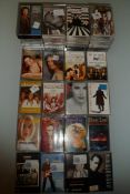 A collection of 40 x music cassette tapes.
