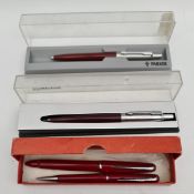 Platinum Fountain Pen & 2 Parker Ball Point Pens