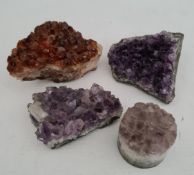 Collectable Rocks and Minerals 4 x Assorted Quartz.