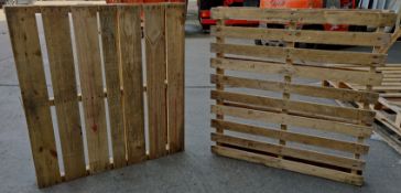 (R3) Lot Of 18 Mixed Pallets. To Include 12x (105cm X 105cm) Pallets, 6x (107cm X 107cm) Pallets.