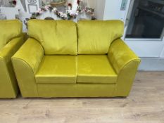 Brand New 2 Seater Dylan Plush Velvet Fabric Sofa