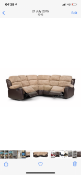 Brand New Boxed California Reclining Corner Sofa In Brown/Mocha