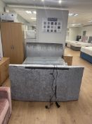 Brand New Boxed 5’0 King-size Tv Bedstead In Glitz Silver