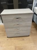 Brand New 4 Drawer Chest Of Drawers In Silver