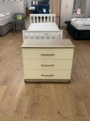 Brand New Cream/Oak 3 Drawer Chest
