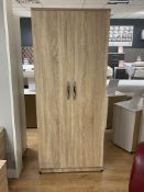 Brand New 2 Door Double Wardrobe In Oak Finish