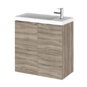 ZZ-ULT-OFF234 - Hudson Reed Fusion 500mm 2 Door Wall Hung Vanity Unit, Slimline, Driftwo. ...
