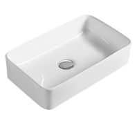 ZZ-ULT-NBV002 - Hudson Reed Vessels Rectangular Countertop Basin - 460mm Wide - 1 Tap Hole - Wh...