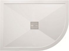 ZZ-CRO-SLQ81000R - Crosswater Offset Quadrant Shower Tray and Waste - 1000mm x 800mm - Right Ha...