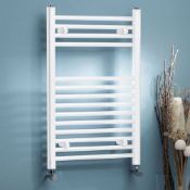 ZZ-KAR-STR508W - Kartell MaxRail Straight Heated Towel Rail - 800mm x 500mm - White. ...