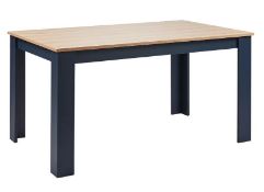 (P) RRP £75. Marcy Dining Table Midnight. Simple Frame And Strong Lines. (H75x W150x D90cm)