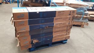 (P) 12x Mixed Living Elements Clever Cube Units. 6x (1x4 Cube Storage Oak Finish). 4x (1x4 Cube St