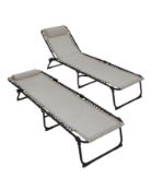 (2G) 3x Zero Gravity Sunlounger Grey (OS6741/01) RRP £39.99 Each.