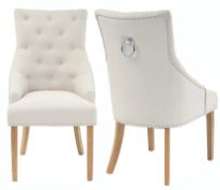 (5B) 2x Annabelle Dining Chair Natural (Units Have Warehouse Marks)