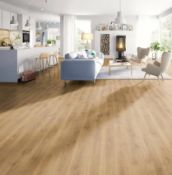 (P) 8x Egger Home Laminate Flooring Pack. 4x Honey Brook Oak. 4x Brown Perganti Walnut.