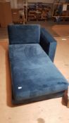 (Mez) 1x Chaise Lounge Midnight & 2x Cushion (With 4x Leg & Fixings Pack). (L160x D89x H69cm Appro