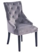 (5C) 2x Items. 1x Annabelle Dining Chair Grey RRP £85 (Damage To 1x Leg – Lot Has Fixings). 1x Swiv