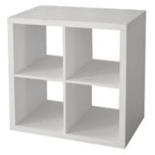 (5L) 6x Mixed Living Elements Cube Storage Units. 4x (2x2) Cube Storage White Matt Finish. 2x (1x2)