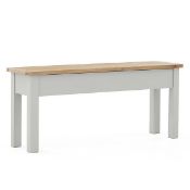 (2L) RRP £115. Norbury Grey Storage Dining Bench. (H46x W108xc D30cm)