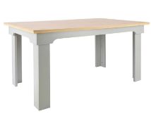 (2I) RRP £190. Diva Dining Table Grey / Oak. Seats Up To 6 Person. (H75x W150x D90cm).