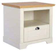 (2K) RRP £99. Diva Lamp Table – Ivory. (H55x D44x W60cm). Unit Appears As New.