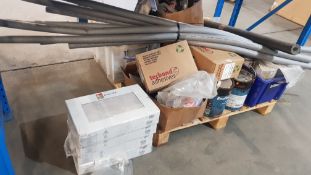 (6I) Contents Of Pallet. Mixed DIY Items To Include: 4x Mosaico Solo Wall Tile Packs Kendall Grey.