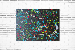 Signed original abstract painting - (oh) I am for real