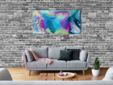 Signed original abstract painting - Glxy xprs