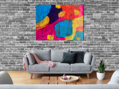 Signed original abstract painting - Asteroid Belt