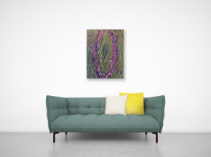 Signed original abstract painting - Right Through