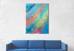 Signed original abstract painting - Hyakutake